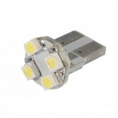 Bec Pozitie 4 Led T10 SMD Lumina Alba 12V ( Set / 2 Buc ) 10513W TCT-926